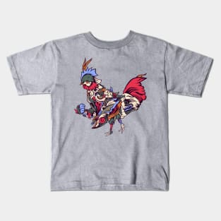 destroyer chicken vector illustration Kids T-Shirt